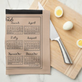 2026 Calendar Dressage Horse Sport Fabric Font Geschirrtuch (Viertel Falte)