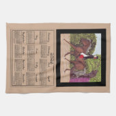 2026 Calendar Dressage Horse Sport Fabric Font Geschirrtuch (Horizontal)