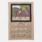 2026 Calendar Dressage Horse Sport Fabric Font Geschirrtuch (Vertikal)