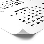 2026 Calendar Elegant Script Name Photo Poster (Ecke)