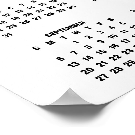 2026 Calendar Elegant Script Name Photo Poster (Ecke)