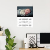 2026 Calendar Elegant Script Name Photo Poster (Heimbüro)