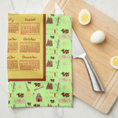 2026 Calendar Fabric Font Chinese Favorites Jade Geschirrtuch (Viertel Falte)