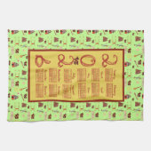 2026 Calendar Fabric Font Chinese Favorites Jade Geschirrtuch (Horizontal)