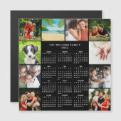 2026 Calendar Family 10 Photo Collage Magnet (Vorne/Hinten)