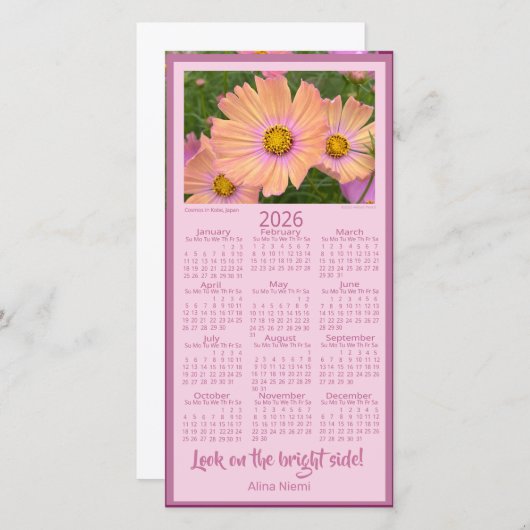 2026 Calendar Feiertagskarte (Vorne/Hinten)