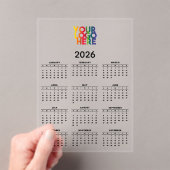 2026 Calendar Firmenlogo Firmenübersicht Acryleinladungen (Insitu (Handheld))