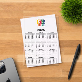 2026 Calendar Firmenlogo Firmenübersicht Acryleinladungen
