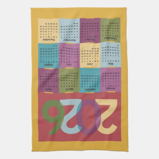 2026 Calendar Geschirrtuch (Vertikal)