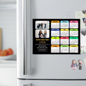 2026 Calendar Gold Black Business 2 Foto Magnetic Magnetkarte