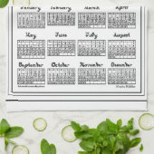 2026 Calendar Imagine Peace Photo LOVE Fabric Font Geschirrtuch (Gefaltet)