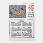 2026 Calendar Imagine Peace Photo LOVE Fabric Font Geschirrtuch (Vertikal)