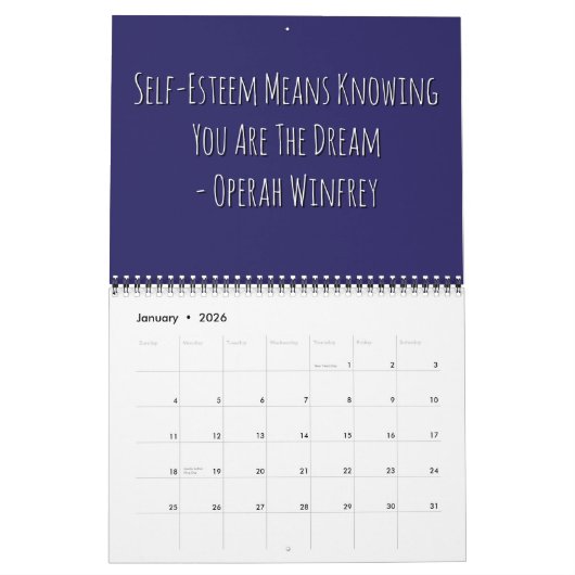 2026 Calendar Inspirational Quote Black Girl Magic Kalender (Jan 2026)