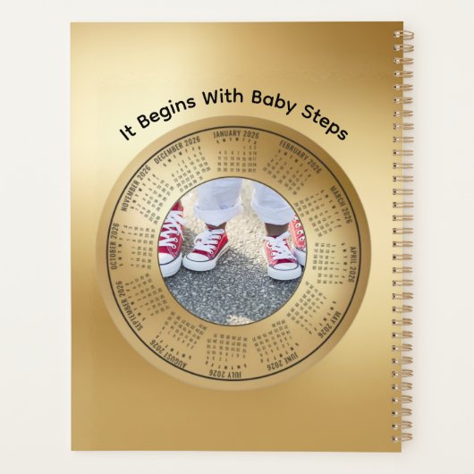 2026 Calendar It Begins With Small Steps Planner Planer (Rückseite)