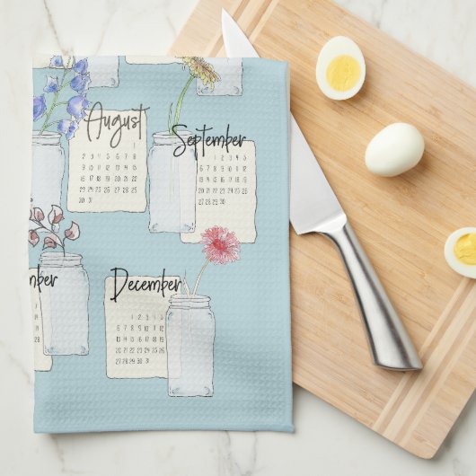 2026 Calendar Küche Handtuch Tee (Viertel Falte)