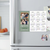 2026 Calendar Modernes Magazin Green 2 Foto Magnet