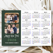 2026 Calendar Modernes Magazin Green 2 Foto Magnet