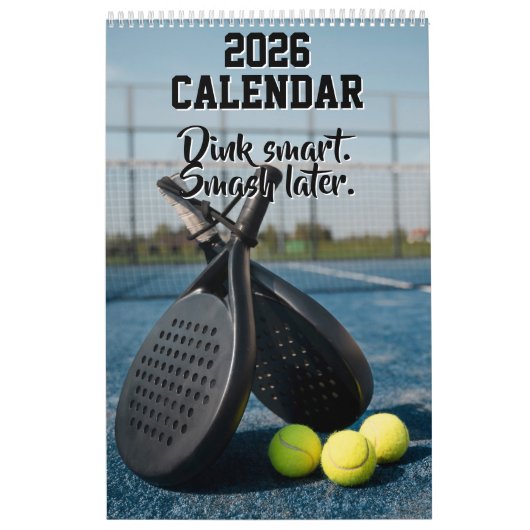 2026 Calendar Pickleball Funny Quotes Dink Paddle Kalender (Titelbild)