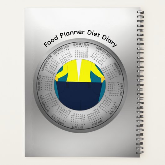 2026 Calendar Planner Food and Diet Diary Planer (Rückseite)