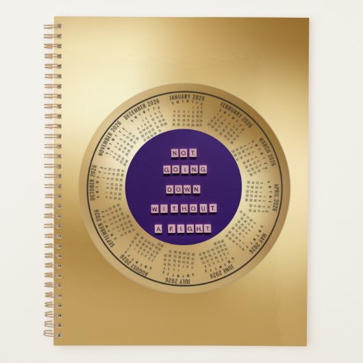 2026 Calendar Quote Not Going Down Without A Fight Planer (Vorderseite)