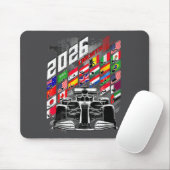 2026 Calendar Racing Circuit Schedule Places  Mousepad (Mit Mouse)