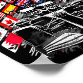 2026 Calendar Racing Circuit Schedule Places Poster (Ecke)