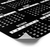 2026 Calendar Shirt 26 Calendar 2026 Poster (Ecke)