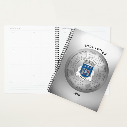 2026 Calendar Silver Planner Braga Portugal Planer (Anzeige)