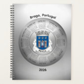 2026 Calendar Silver Planner Braga Portugal Planer (Vorderseite)