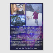 2026 Calendar Space Nebula 3 Custom Photos Magnet (Vorderseite)