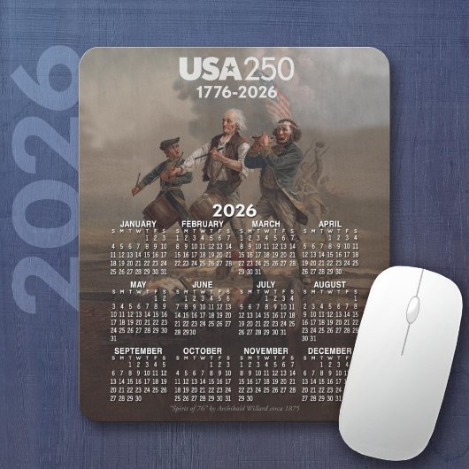 2026 Calendar - Spirit of 76 - America's 250th Mousepad