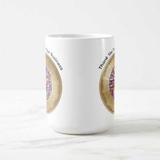 2026 Calendar - Thank You For Your Business Coffee Kaffeetasse (Mittel)