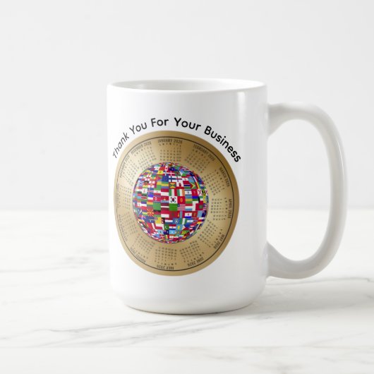 2026 Calendar - Thank You For Your Business Coffee Kaffeetasse (Rechts)
