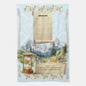 2026 Calendar Towel Alps Mountains Proverbs Geschirrtuch (Vertikal)