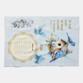 2026 Calendar Towel Bluebirds Birdhouse Ecc 3:11 Geschirrtuch (Horizontal)