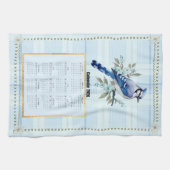 2026 Calendar Towel Bluejay 2 Geschirrtuch (Horizontal)