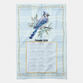 2026 Calendar Towel Bluejay 2 Geschirrtuch (Vertikal)