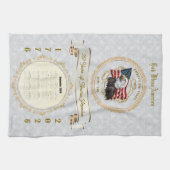 2026 Calendar Towel God Bless America 250 Years Geschirrtuch (Horizontal)