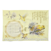 2026 Calendar Towel Goldfinch Trust in the Lord 