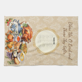 2026 Calendar Towel Grace Bless Us O Lord Geschirrtuch