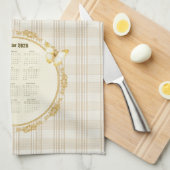 2026 Calendar Towel Horse Geschirrtuch (Viertel Falte)