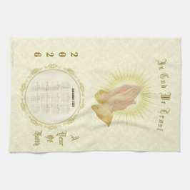 2026 Calendar Towel In God We Trust Geschirrtuch