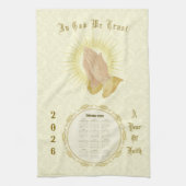 2026 Calendar Towel In God We Trust Geschirrtuch (Vertikal)