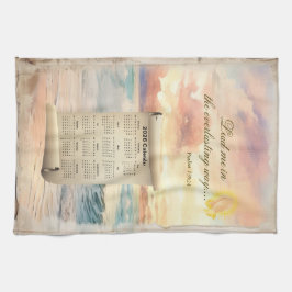 2026 Calendar Towel Inspirational Psalm 139 Geschirrtuch