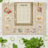 2026 Calendar Towel Saturday Morning Tea Time Geschirrtuch (Gefaltet)