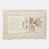 2026 Calendar Towel Tea Time or Custom Message Geschirrtuch (Horizontal)