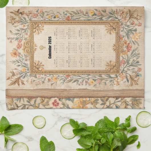 2026 Calendar Towel Ten Commandments Monastic  Geschirrtuch (Gefaltet)