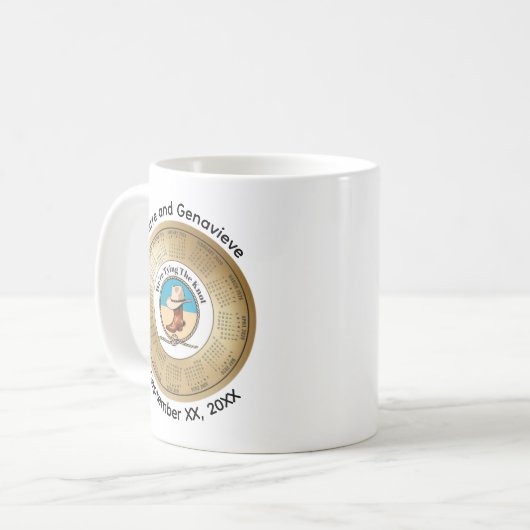 2026 Calendar We're Tying The Knot Coffee Kaffeetasse (Vorderseite Links)