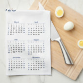 2026 Calendar with Custom Photo  Geschirrtuch (Viertel Falte)