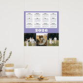 2026 Calendar with Purple Background  Poster (Küche)
